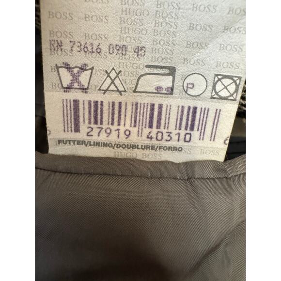 Vintage 90s Hugo Boss 100% Wool Sport Coat Blazer Size 40L - Picture 10 of 14